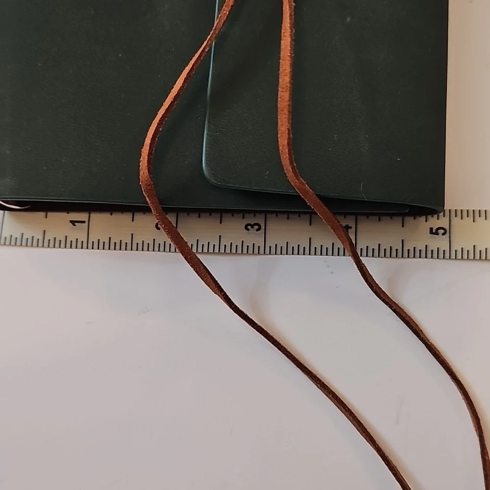 Green Leaf Embossed Faux Suede Leather Journal with Leaf Charm Emerald Green